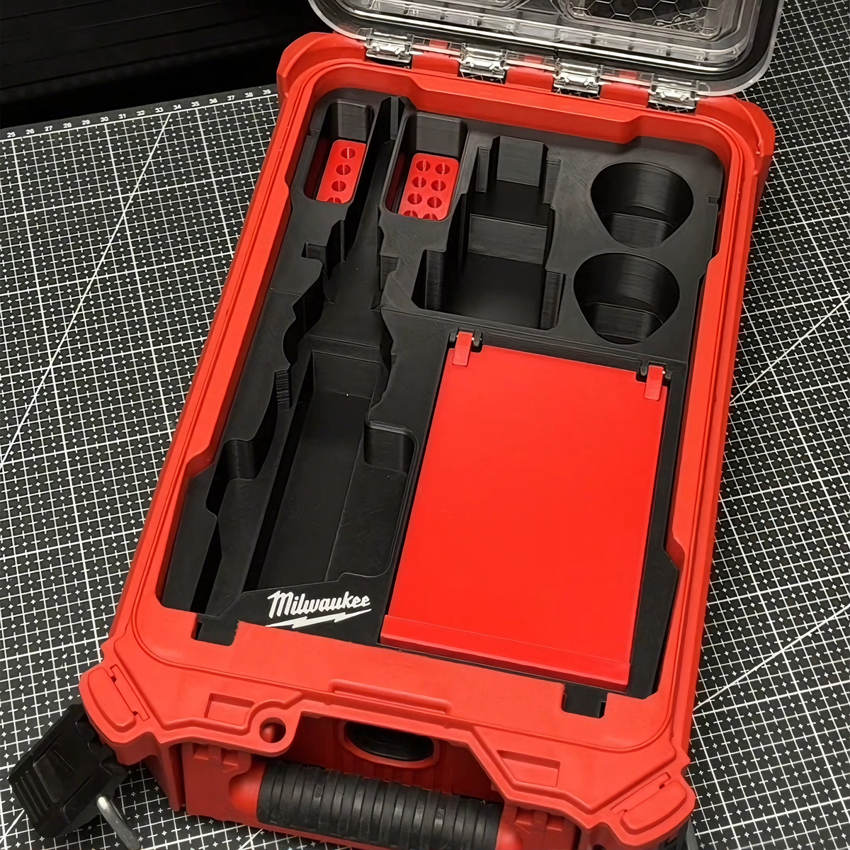 3D Printed Insert for Milwaukee Packout 8435 — M12 2488 Soldering Iron Organizer, Flip-Tip Storage & Battery Slot, PETG