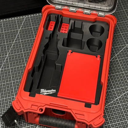 3D Printed Insert for Milwaukee Packout 8435 — M12 2488 Soldering Iron Organizer, Flip-Tip Storage & Battery Slot, PETG