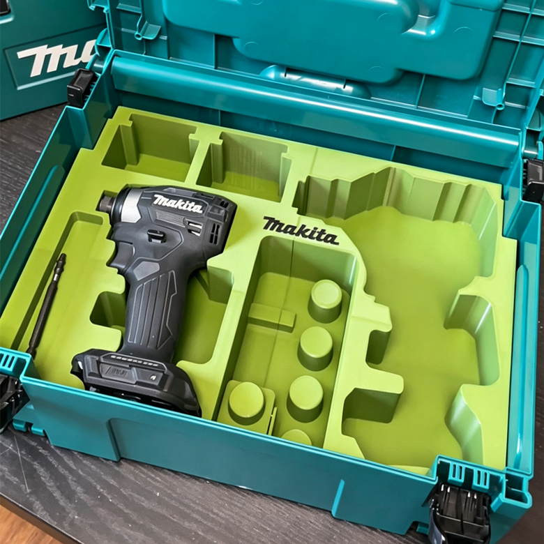 3D Printed Insert for Makita MAKPAC Type 2 — DTD173 Impact Driver & DAS180 Blower Dual Tool Organizer, Battery & Nozzle Storage, PETG