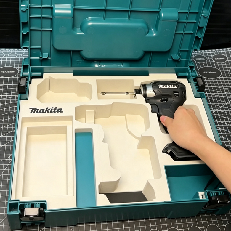3D Printed Insert for Makita MAKPAC Type 1 — DTD173 Impact Driver & DDF487 Drill Dual Tool Organizer, Battery & Removable Parts Box, PETG