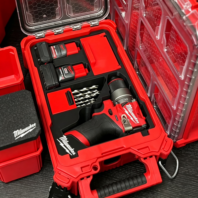 3D Printed Insert for Milwaukee Packout 8435 — M12 3404（FPD2） Drill Organizer
