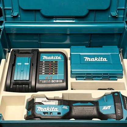 3D Printed Double-Layer Insert for Makita MAKPAC Type 3 — DTM52 Multi-Tool + DTD173 Driver + DDF487 Drill 3-Tool Kit Organizer, Charger & 2 Batteries, PETG