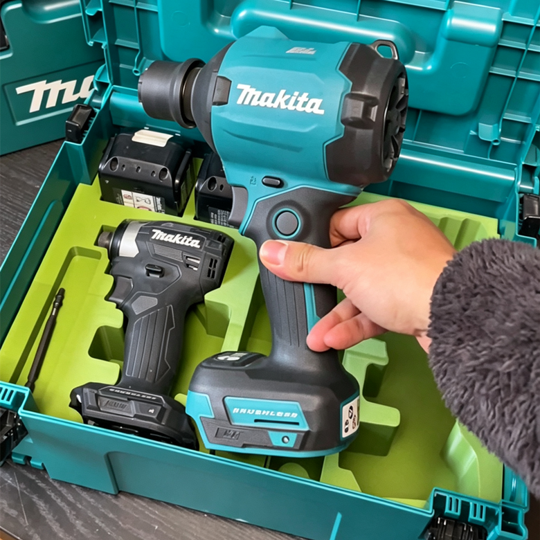 3D Printed Insert for Makita MAKPAC Type 2 — DTD173 Impact Driver & DAS180 Blower Dual Tool Organizer, Battery & Nozzle Storage, PETG