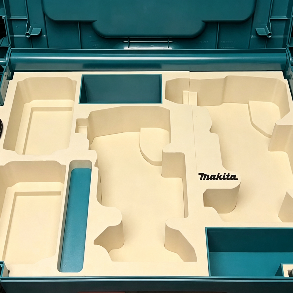 3D Printed Double-Layer Insert for Makita MAKPAC Type 3 — DTM52 Multi-Tool + DTD173 Driver + DDF487 Drill 3-Tool Kit Organizer, Charger & 2 Batteries, PETG