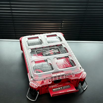 3D Printed Insert for Milwaukee Packout 8435 — M12 2555（FIW2F12） Impact Wrench Organizer, Socket & Battery Storage, PETG