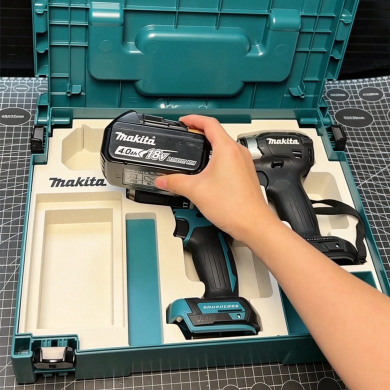 3D Printed Insert for Makita MAKPAC Type 1 — DTD173 Impact Driver & DDF487 Drill Dual Tool Organizer, Battery & Removable Parts Box, PETG