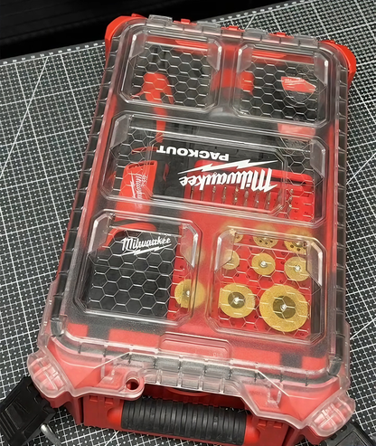 3D Printed Insert for Milwaukee Packout 8435 — M12 C12RT Die Grinder Organizer, Battery & Accessory Storage, PETG