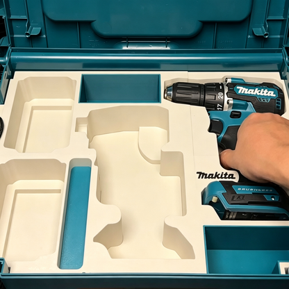 3D Printed Double-Layer Insert for Makita MAKPAC Type 3 — DTM52 Multi-Tool + DTD173 Driver + DDF487 Drill 3-Tool Kit Organizer, Charger & 2 Batteries, PETG