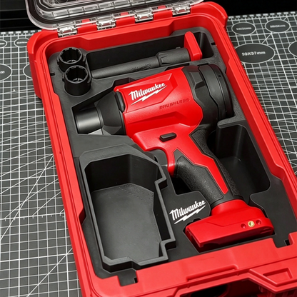 3D Printed Insert for Milwaukee Packout 8435 — M18 BLHSB Blower Organizer, Battery, Nozzles & Extension Tube Storage, PETG