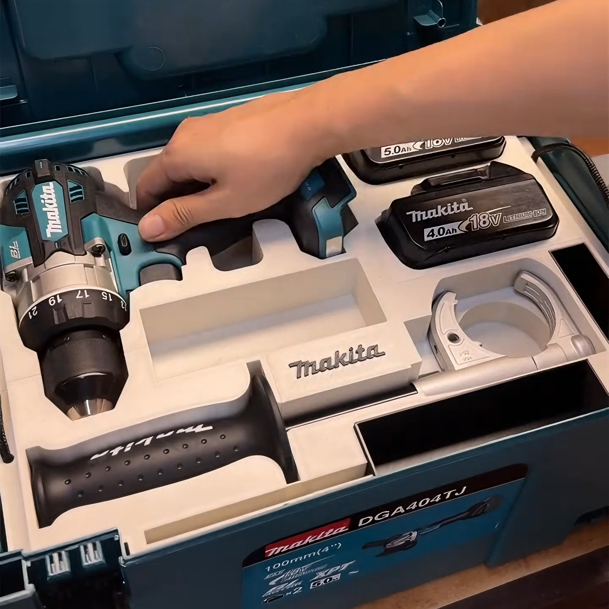 3D Printed Double-Layer Insert for Makita MAKPAC Type 3 — DTD173 Impact Driver & DHP486 Hammer Drill Dual Tool Organizer, Battery & Charger, PETG