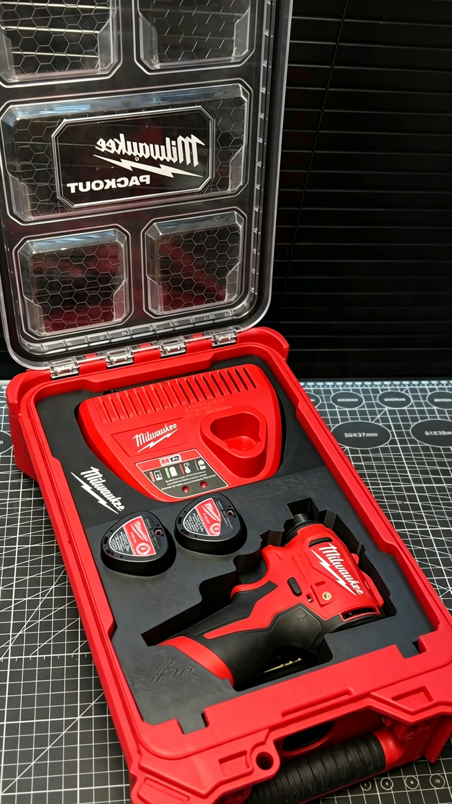 3D Printed Insert for Milwaukee Packout 8435 — M12 BLIDRC Right Angle Drill Organizer