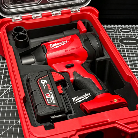 3D Printed Insert for Milwaukee Packout 8435 — M18 BLHSB Blower Organizer, Battery, Nozzles & Extension Tube Storage, PETG