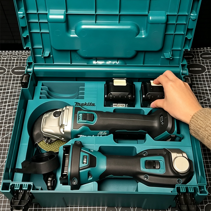 3D Printed Insert for Makita MAKPAC Type 2 — GA404 Angle Grinder & DTM52 Multi-Tool Dual Organizer, Battery & Disc Storage, PETG