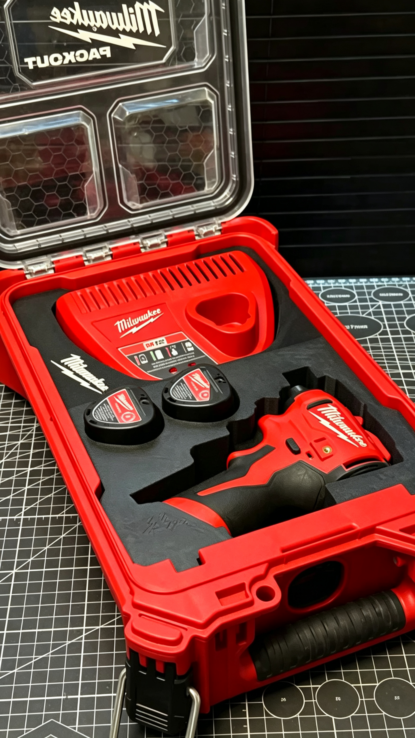 3D Printed Insert for Milwaukee Packout 8435 — M12 BLIDRC Right Angle Drill Organizer
