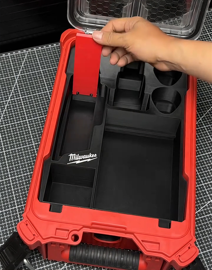 3D Printed Insert for Milwaukee Packout 8435 — M12 C12RT Die Grinder Organizer, Battery & Accessory Storage, PETG