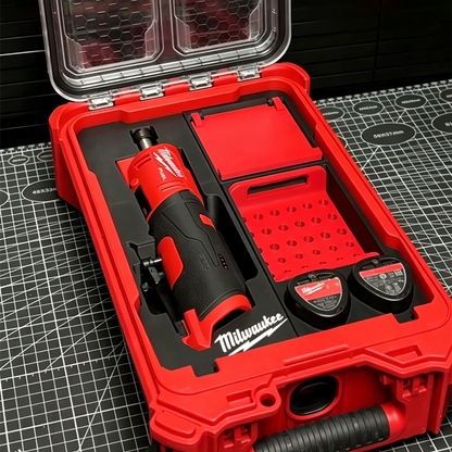 3D Printed Insert for Milwaukee Packout 8435 Toolbox — M12 FDGS Die Grinder Organizer with Magnetic Bit Case, PETG