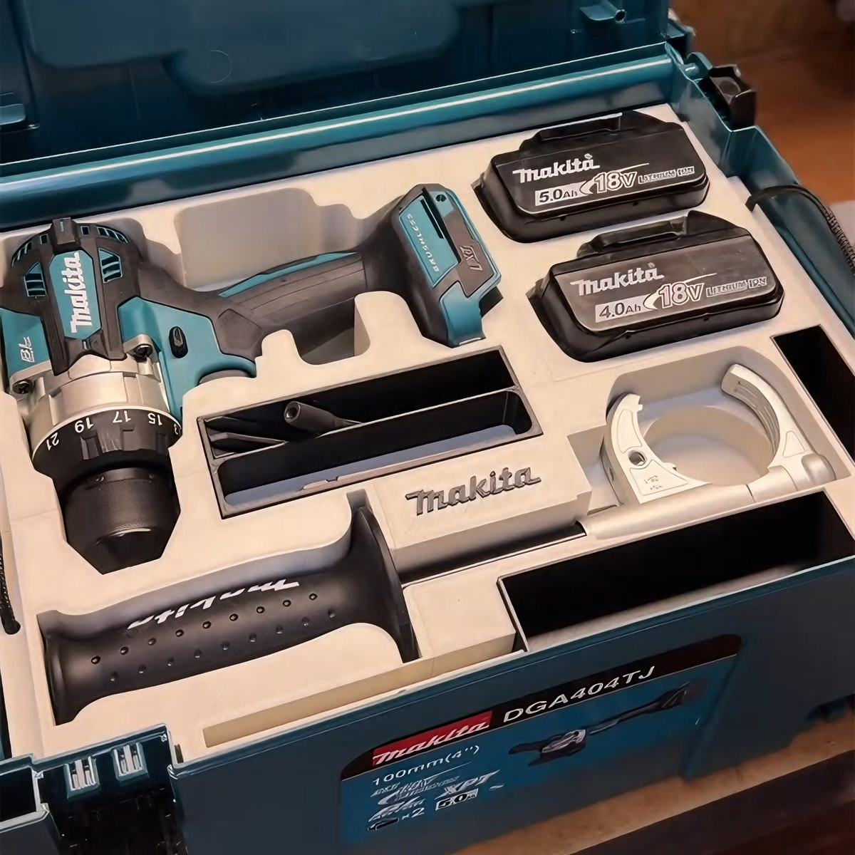 3D Printed Double-Layer Insert for Makita MAKPAC Type 3 — DTD173 Impact Driver & DHP486 Hammer Drill Dual Tool Organizer, Battery & Charger, PETG