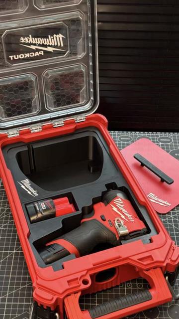 3D Printed Insert for Milwaukee Packout 8435 — M12 3453（FID2） Impact Driver Organizer with Removable Charger Lid & Storage Box, PETG