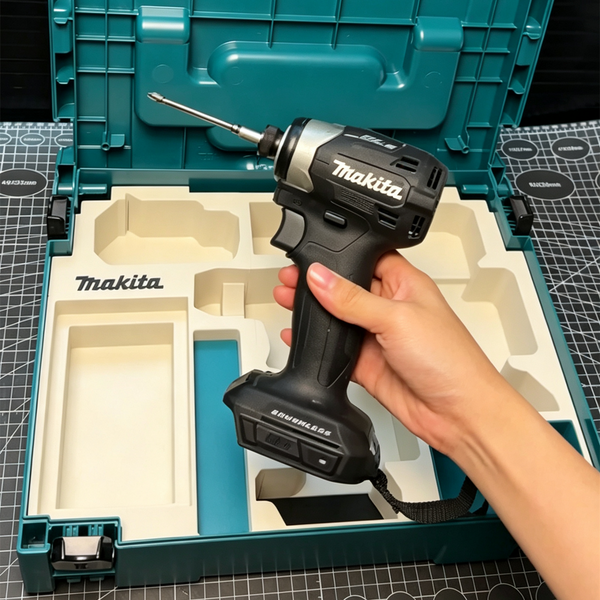 3D Printed Insert for Makita MAKPAC Type 1 — DTD173 Impact Driver & DDF487 Drill Dual Tool Organizer, Battery & Removable Parts Box, PETG