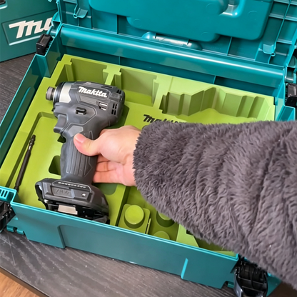 3D Printed Insert for Makita MAKPAC Type 2 — DTD173 Impact Driver & DAS180 Blower Dual Tool Organizer, Battery & Nozzle Storage, PETG