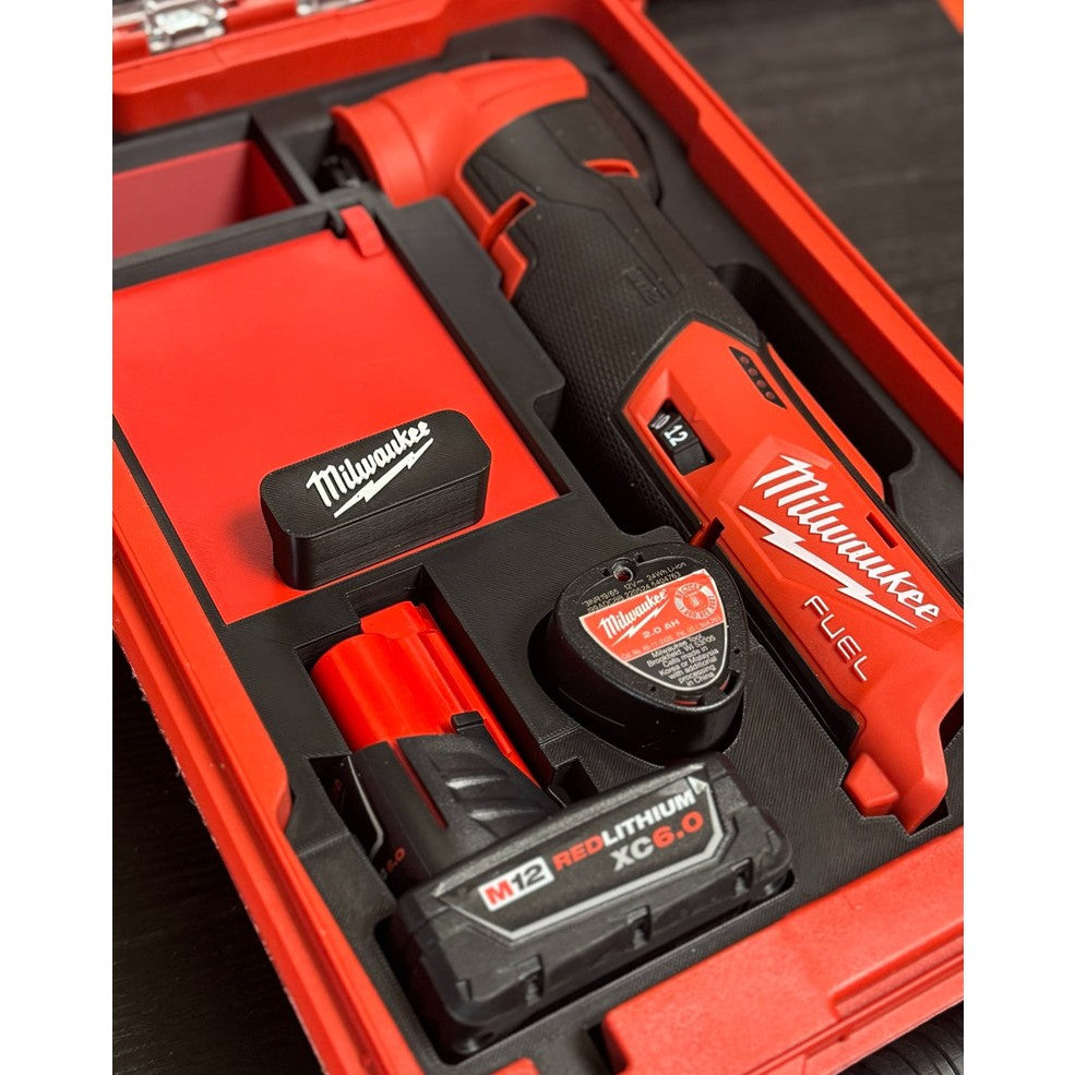 3D Printed Insert for Milwaukee Packout 8435 — M12 FMT FUEL Oscillating Multi-Tool Organizer, Battery & Blade Storage, PETG