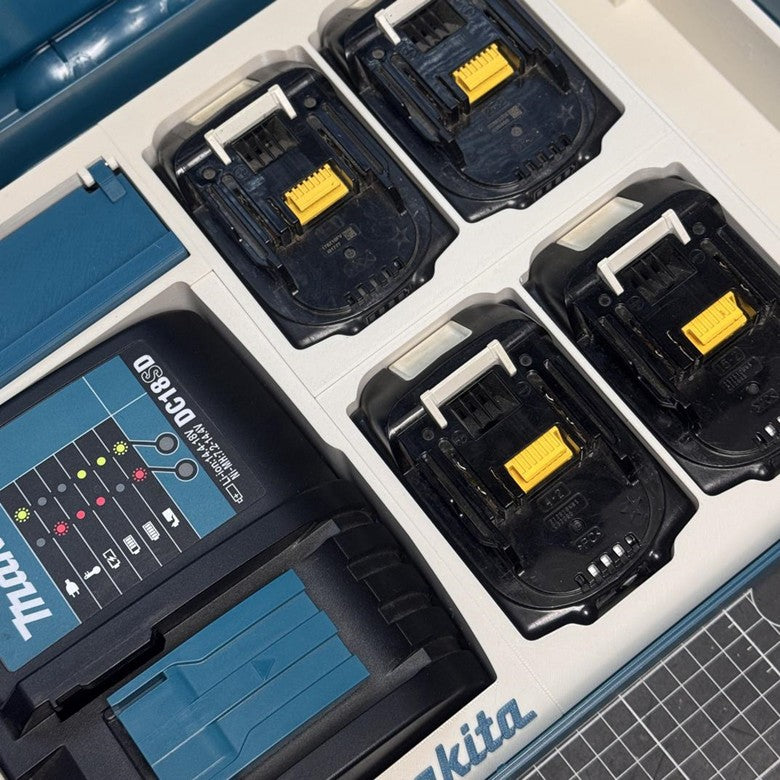 3D Printed Insert for Type 1 Case - Charger & 4 Batteries
