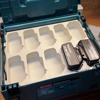 3D Printed Double-Layer Insert for Makita MAKPAC Type 3 — Dual Charger & 10x 18V Battery Storage Organizer, PETG