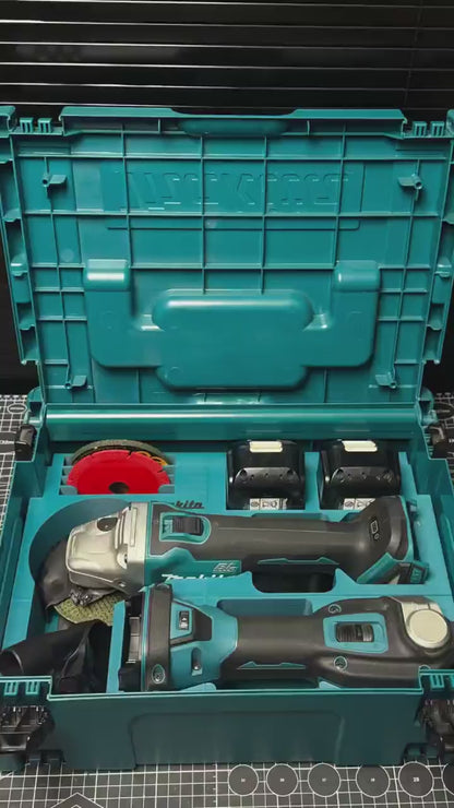3D Printed Insert for Makita MAKPAC Type 2 — GA404 Angle Grinder & DTM52 Multi-Tool Dual Organizer, Battery & Disc Storage, PETG