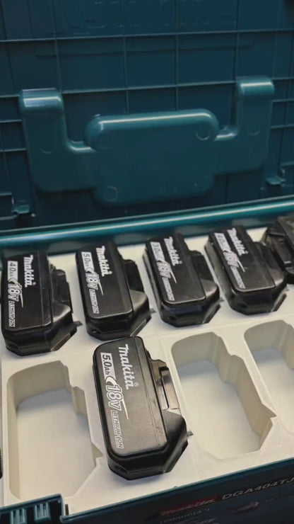 3D Printed Double-Layer Insert for Makita MAKPAC Type 3 — Dual Charger & 10x 18V Battery Storage Organizer, PETG