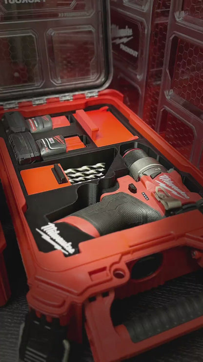 3D Printed Insert for Milwaukee Packout 8435 — M12 3404（FPD2） Drill Organizer