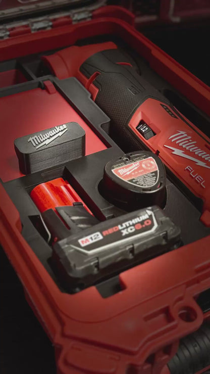 3D Printed Insert for Milwaukee Packout 8435 — M12 FMT FUEL Oscillating Multi-Tool Organizer, Battery & Blade Storage, PETG