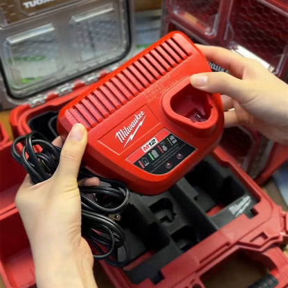 3D Printed Insert for Milwaukee Packout 8435 — M12 Charger & 5 Battery Storage Organizer, PETG