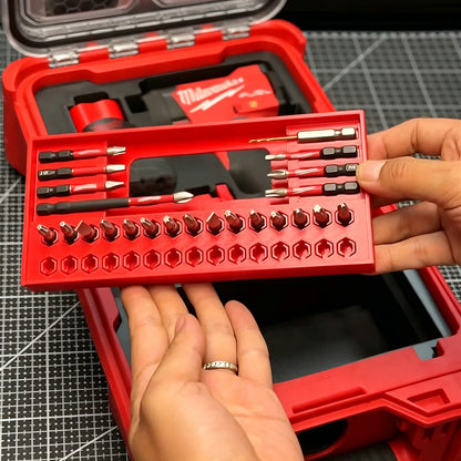 3D Printed Insert for Milwaukee Packout 8435 — M12 3453（FID2） Impact Driver Organizer, Battery & Charger Storage, PETG