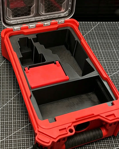 3D Printed Insert for Milwaukee Packout 8435 — M12 3453（FID2） Impact Driver Organizer, Battery & Charger Storage, PETG