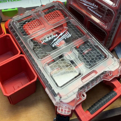 3D Printed Insert for Milwaukee Packout 8435 — M12 Charger & 5 Battery Storage Organizer, PETG
